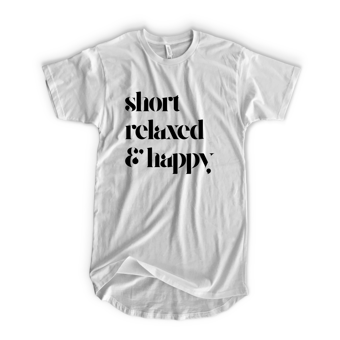 Short, Relaxed & Happy Short Sleeve Tee - TheHaiRazor